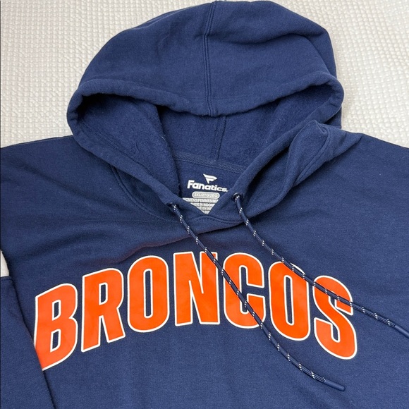 Women’s Broncos Navy & Orange Pullover Hoodie Sweatshirt - 2X - Picture 2 of 6
